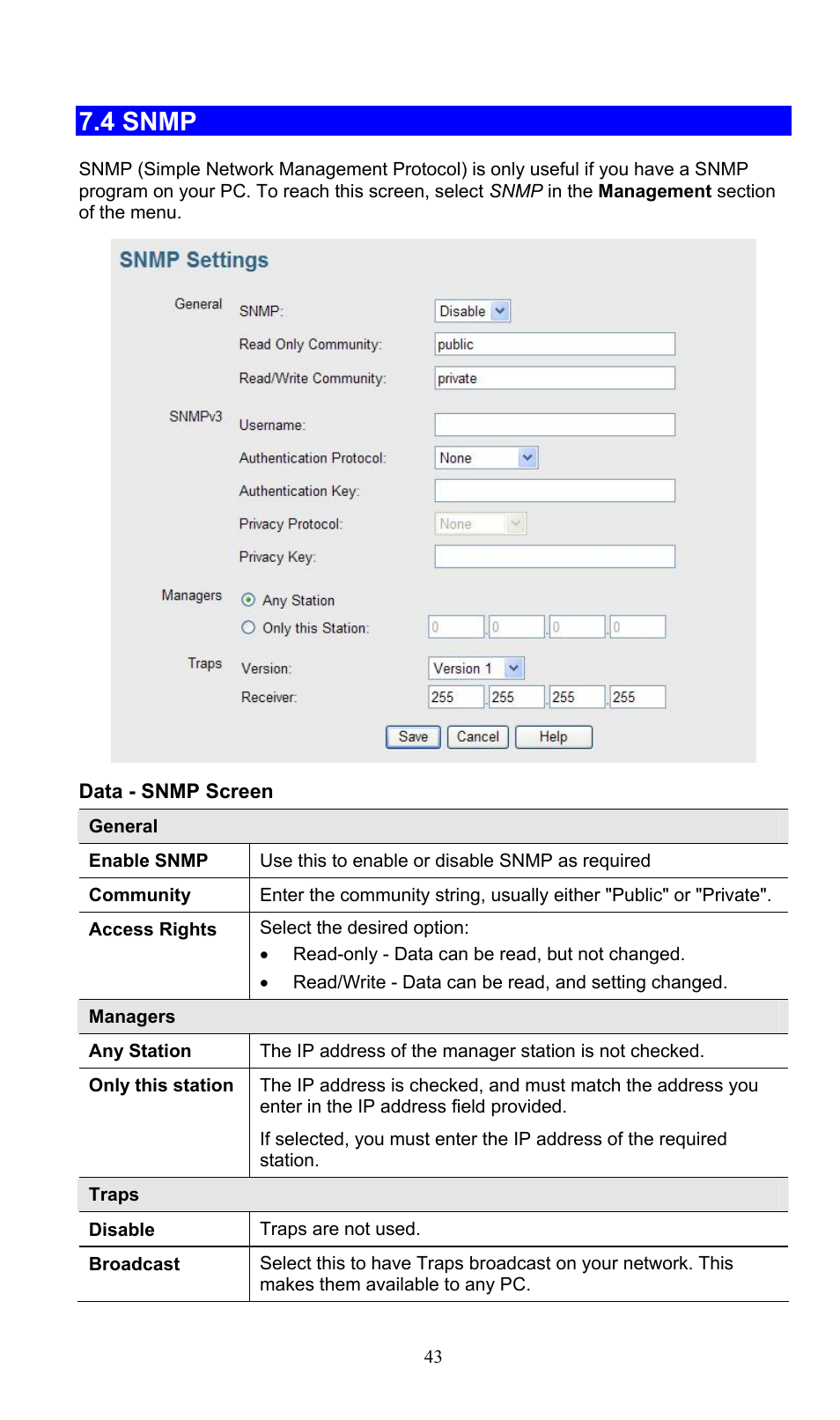 4 snmp | PLANET WNAP-3000PE User Manual | Page 48 / 90