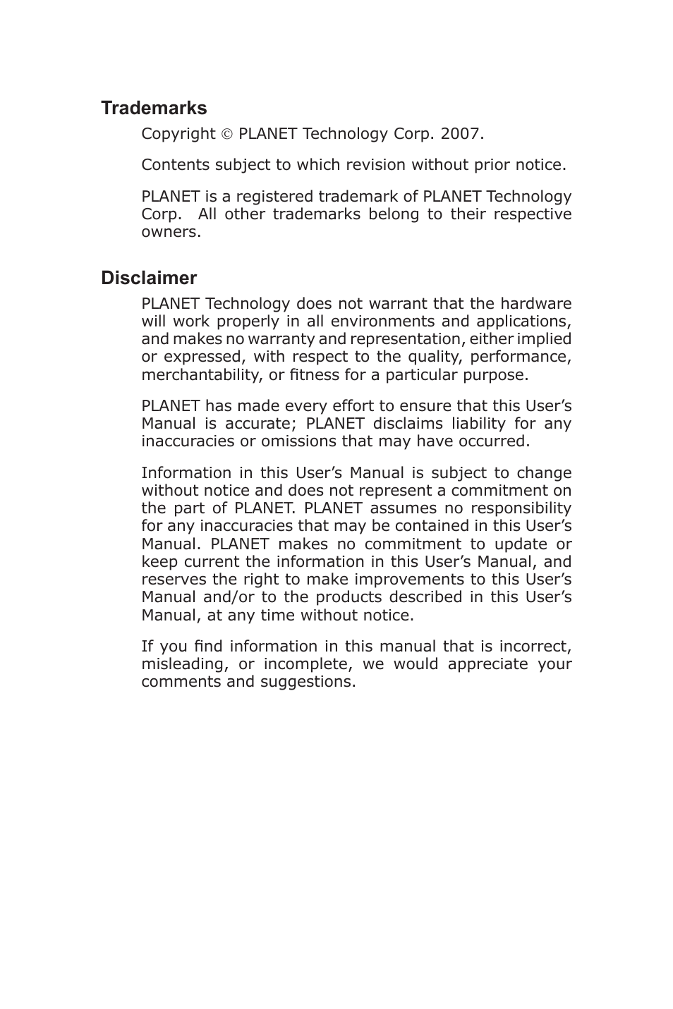 PLANET FT-1105A User Manual | 24 pages