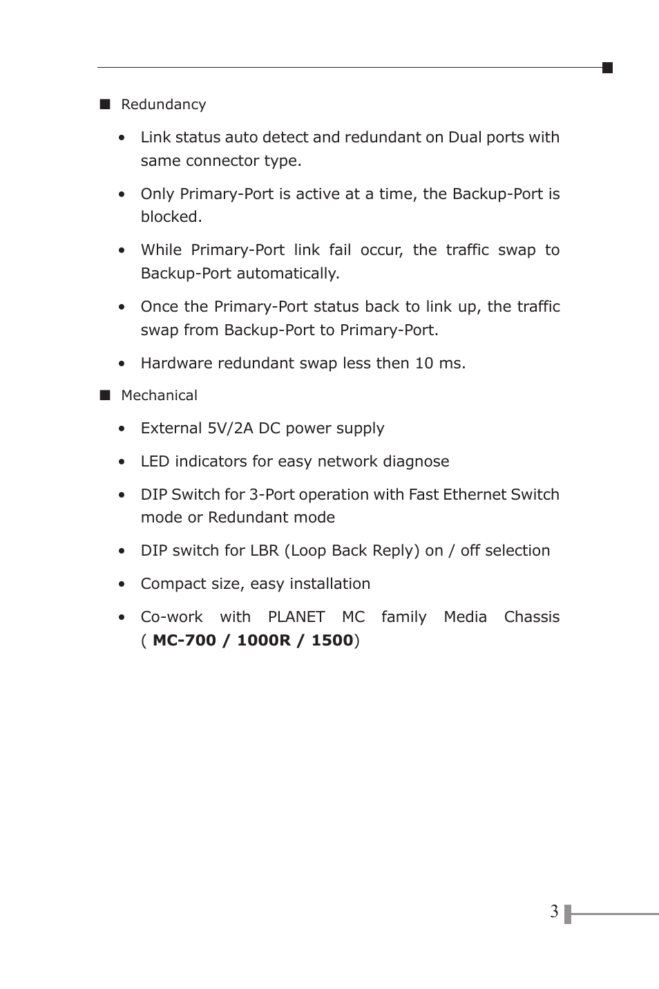 PLANET FT-1105A User Manual | Page 6 / 24
