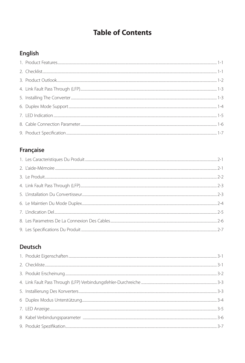 PLANET FT-80x Series User Manual | Page 2 / 65