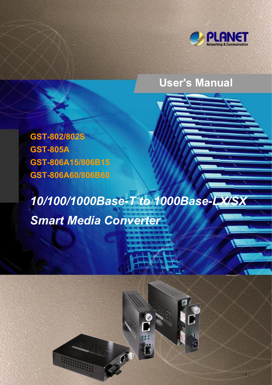 PLANET GST-80X Series User Manual | 24 pages