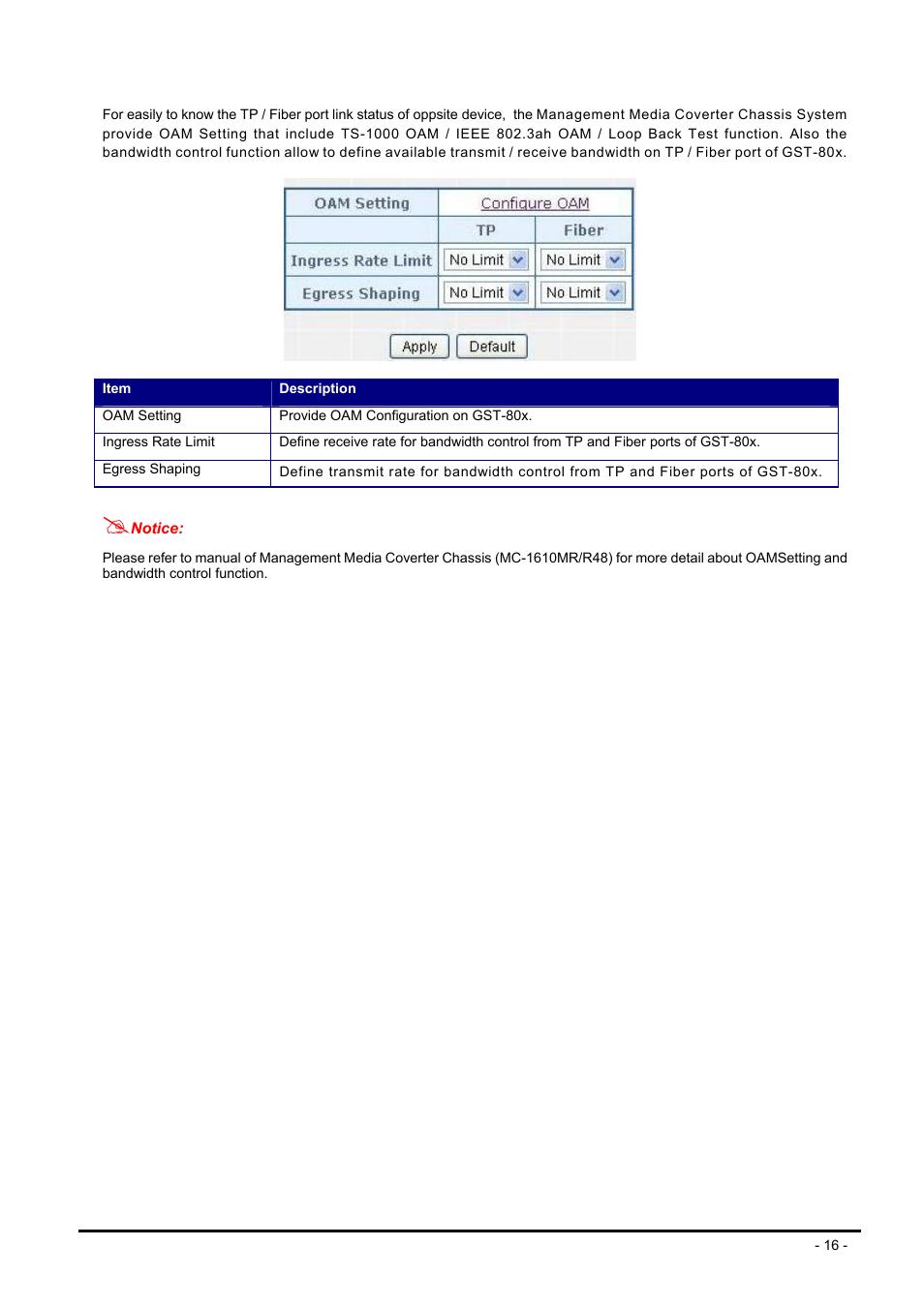 PLANET GST-80X Series User Manual | Page 16 / 24