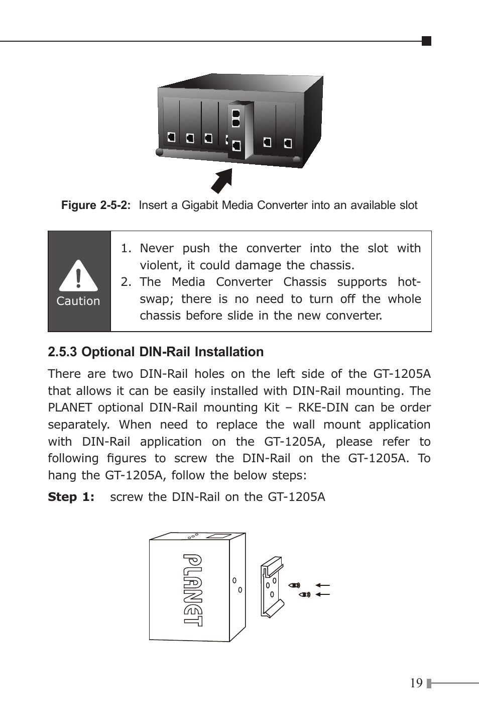 PLANET GT-1205A User Manual | Page 19 / 24