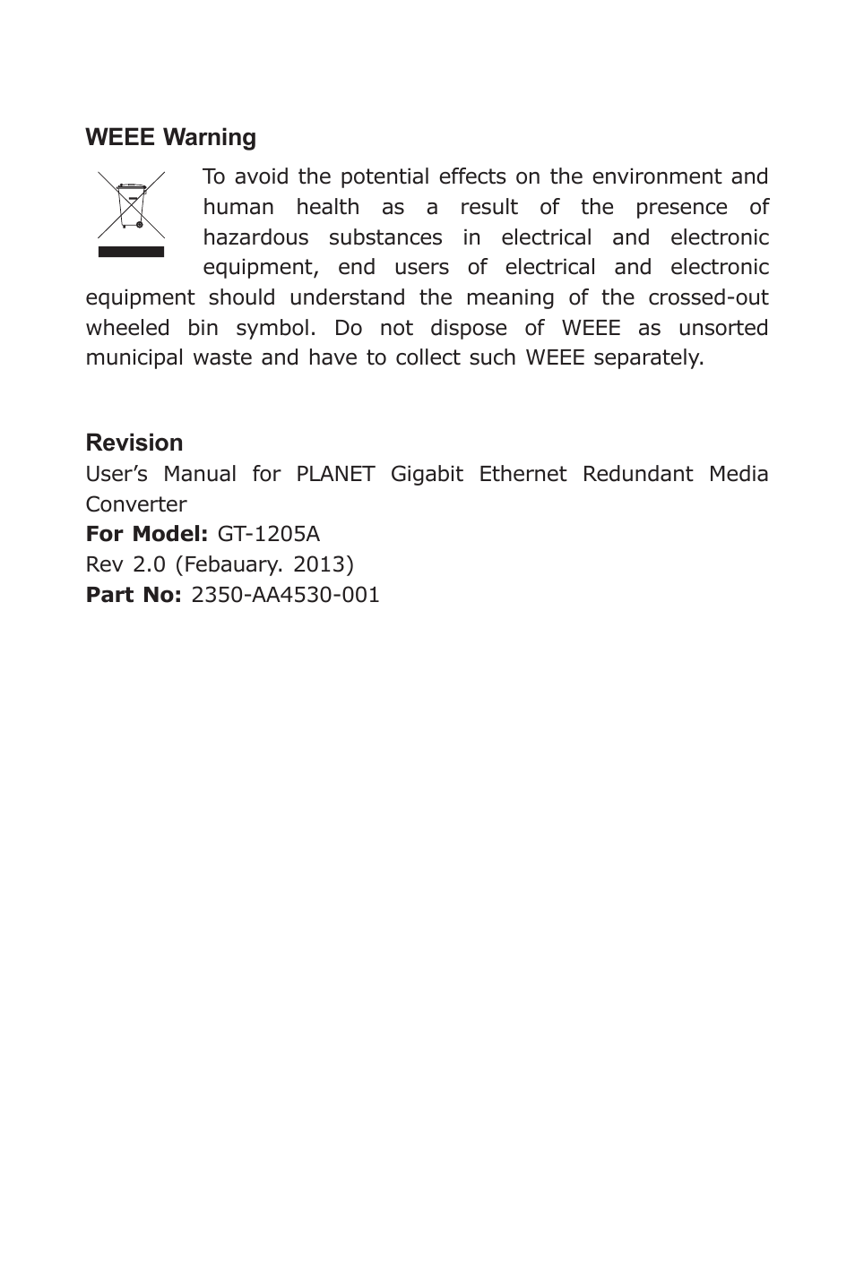 PLANET GT-1205A User Manual | Page 4 / 24