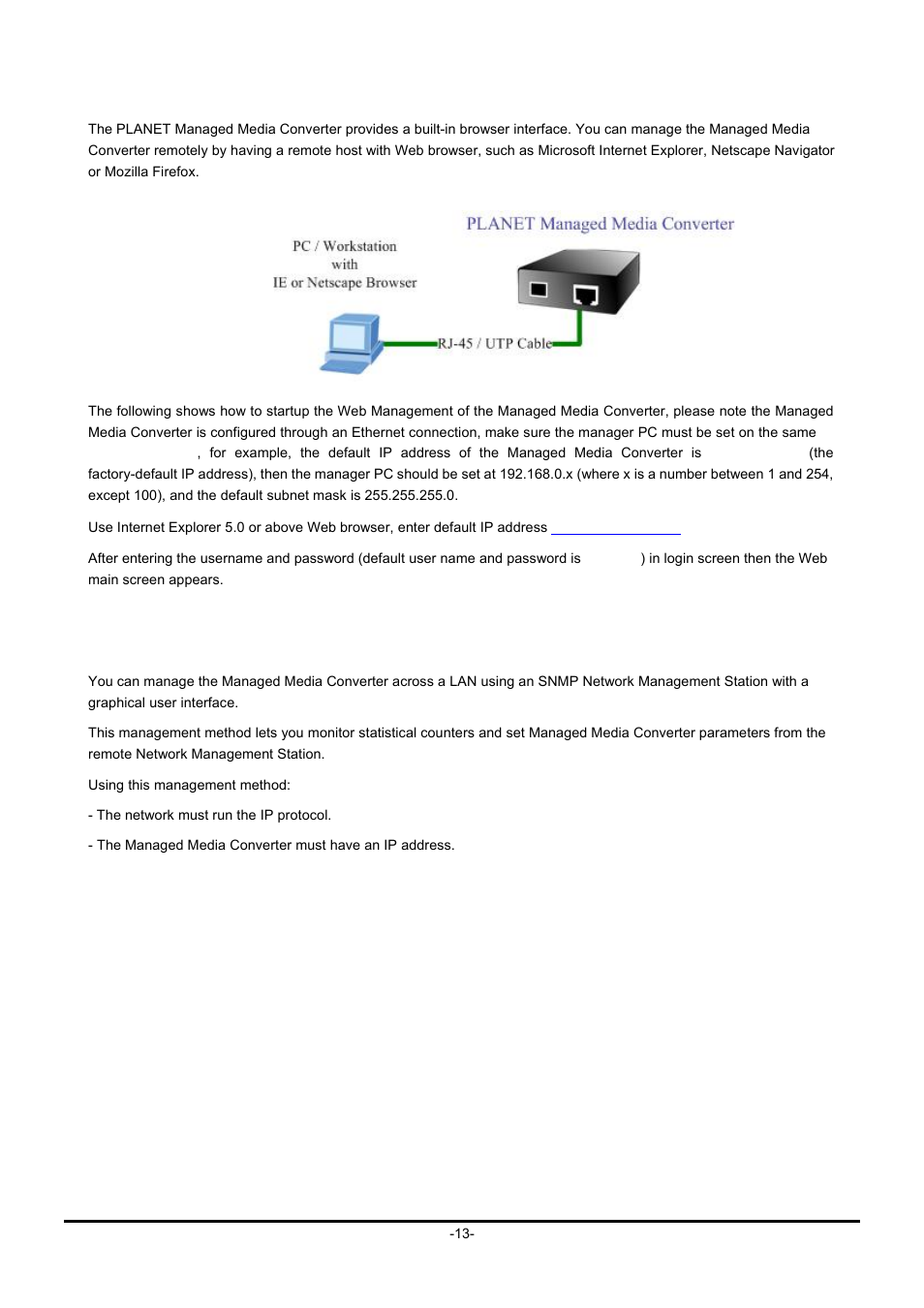 1 web management, 2 snmp management | PLANET GT-90x Series User Manual | Page 18 / 63