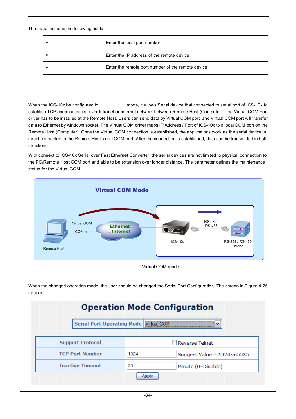 4 virtual com mode | PLANET ICS-102 User Manual | Page 39 / 73