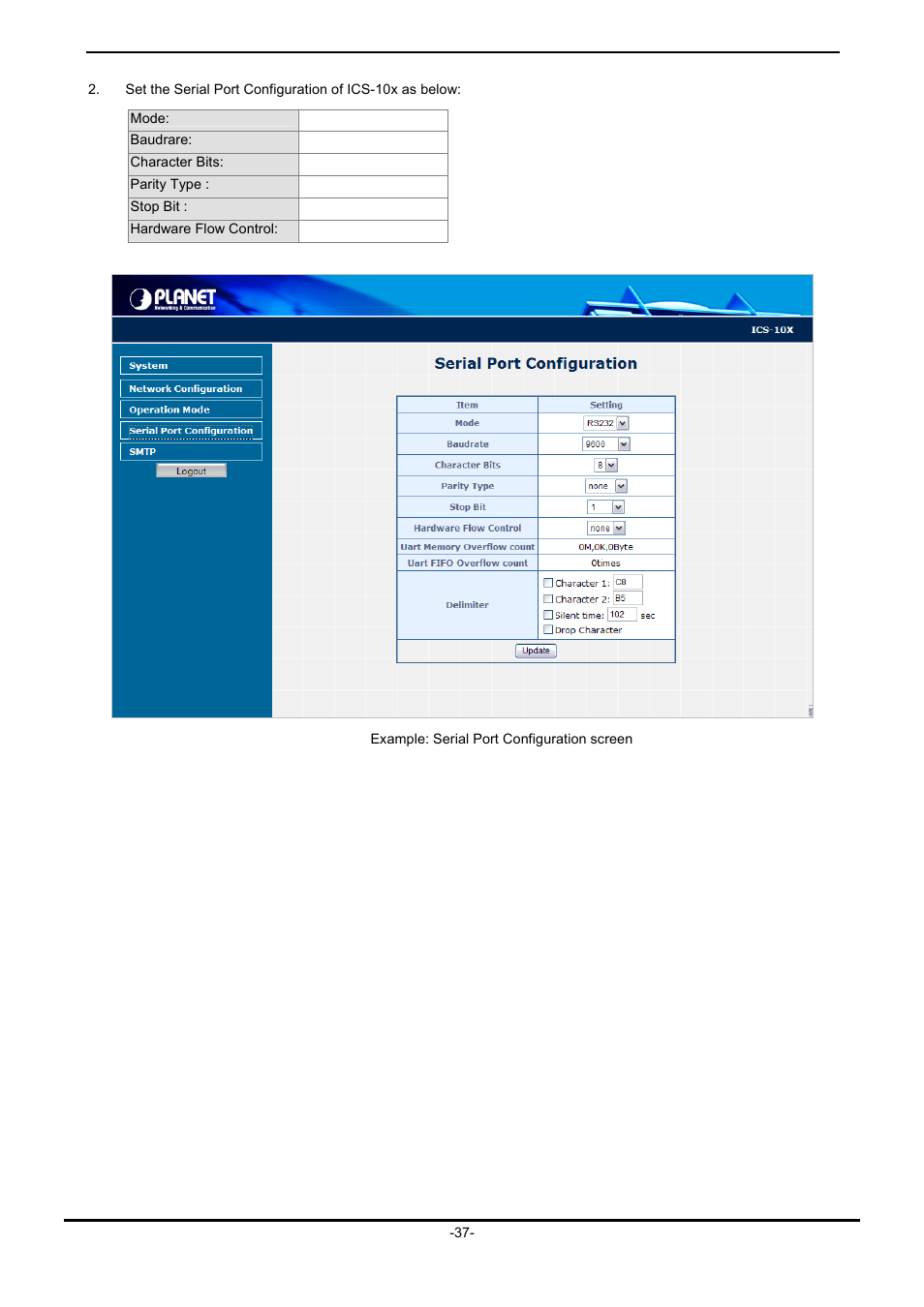 PLANET ICS-102 User Manual | Page 42 / 73