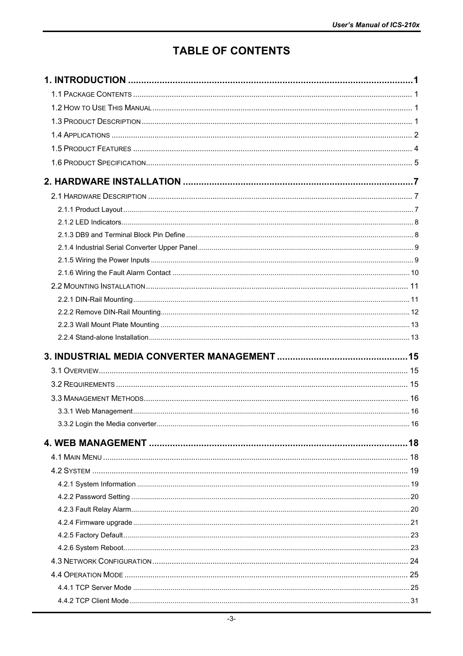 PLANET ICS-2100 User Manual | Page 3 / 69