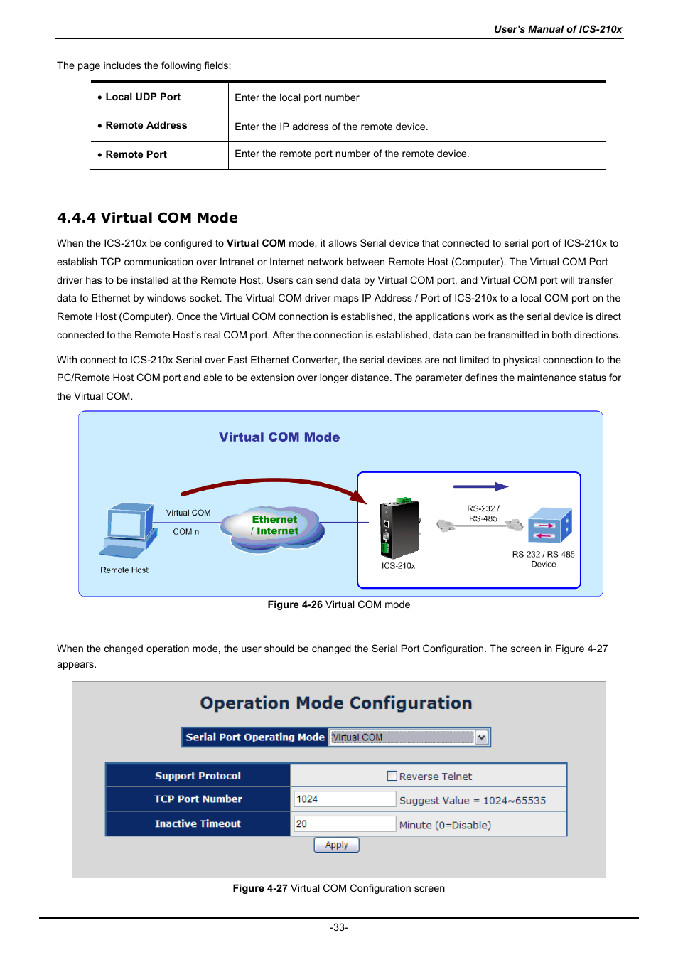 4 virtual com mode | PLANET ICS-2100 User Manual | Page 37 / 69