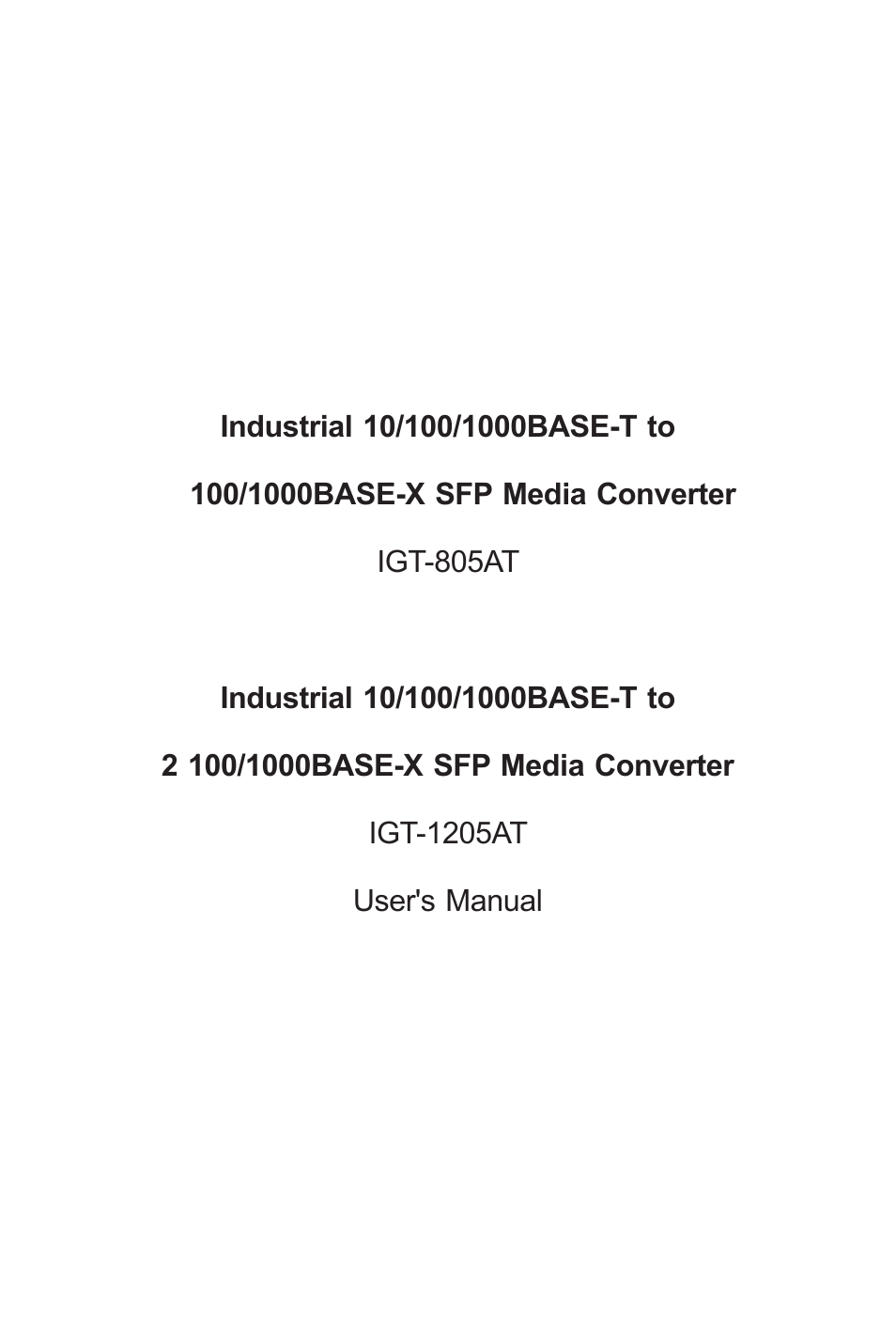 PLANET IGT-1205AT User Manual | 36 pages
