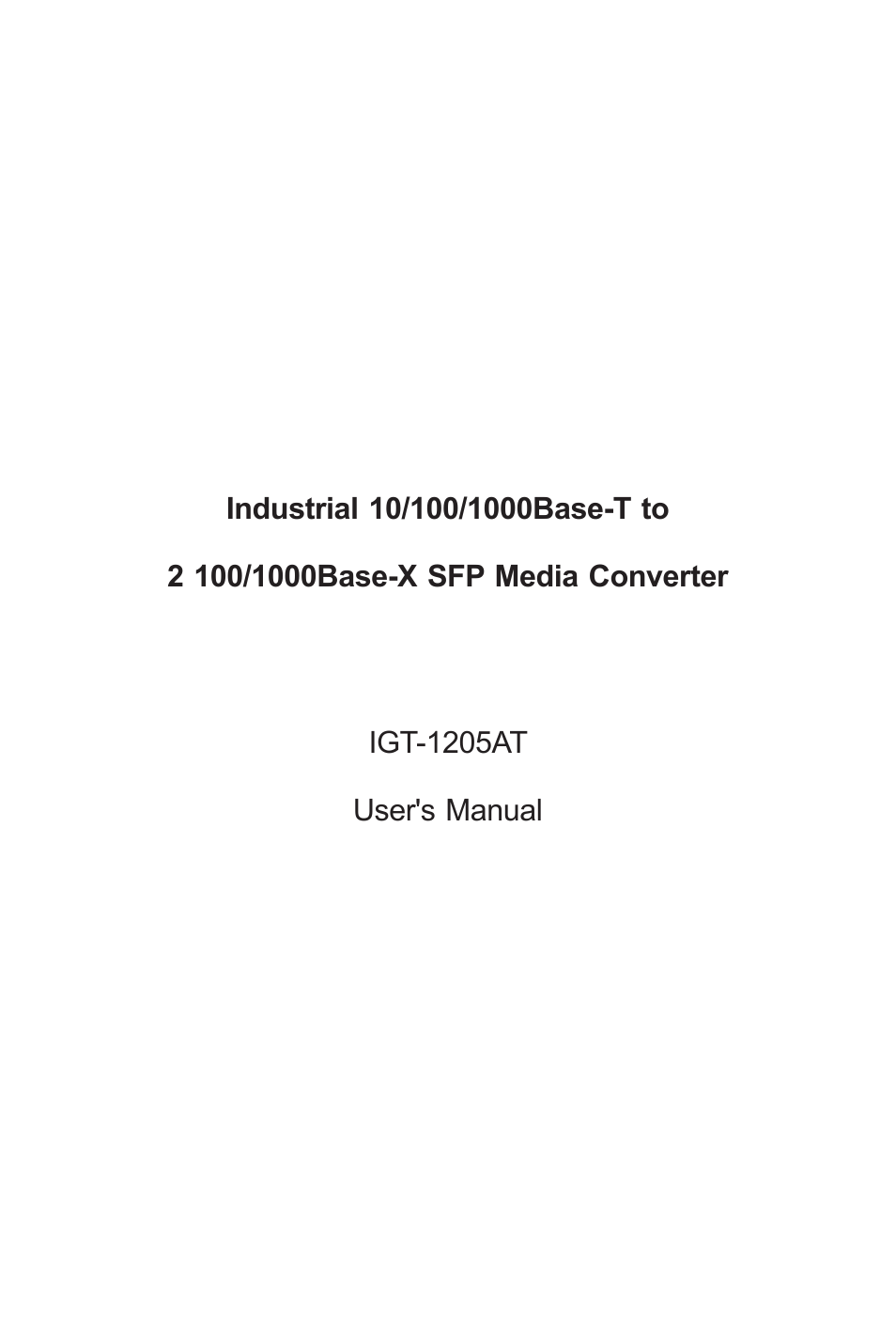 PLANET IGT-1205AT User Manual | 32 pages