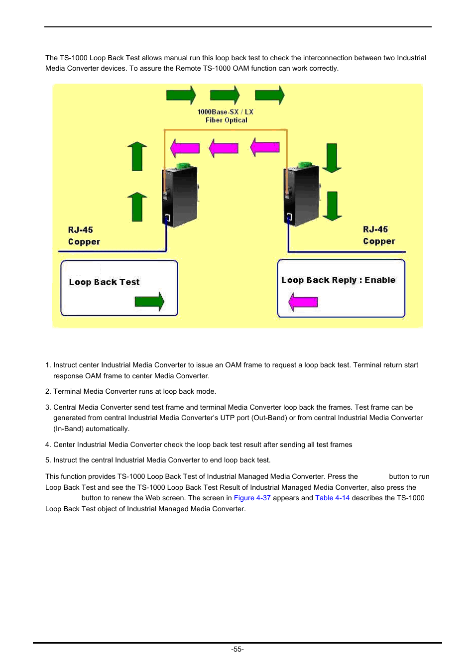 3 ts-1000 loop back test | PLANET IGT-902 User Manual | Page 55 / 65