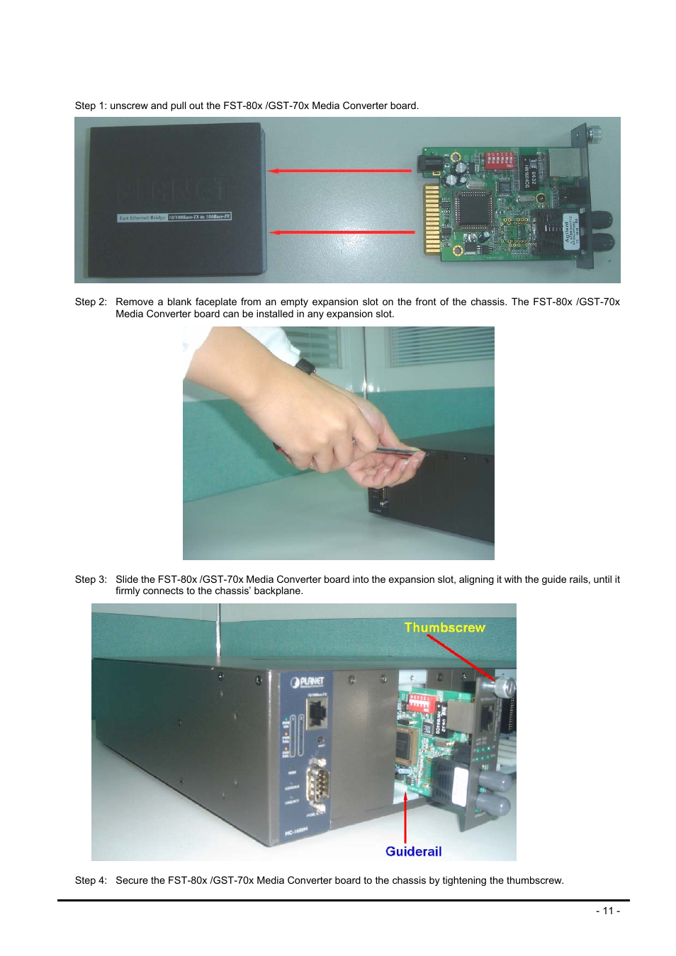 PLANET MC-1600MR User Manual | Page 11 / 51