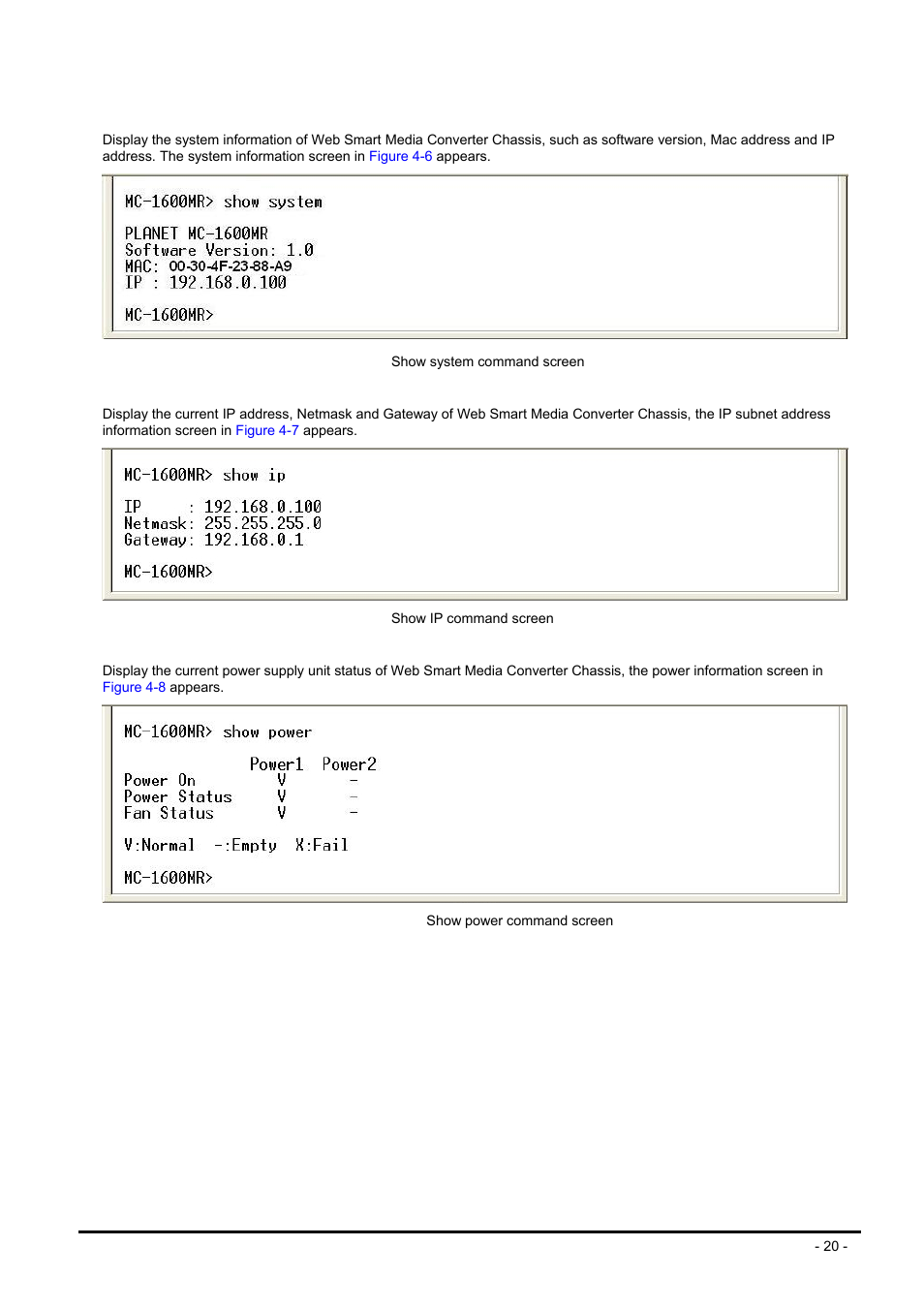 PLANET MC-1600MR User Manual | Page 20 / 51