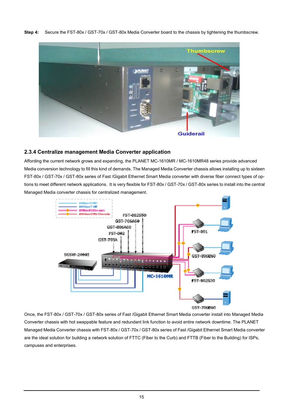 PLANET MC-1610MR User Manual | Page 15 / 68