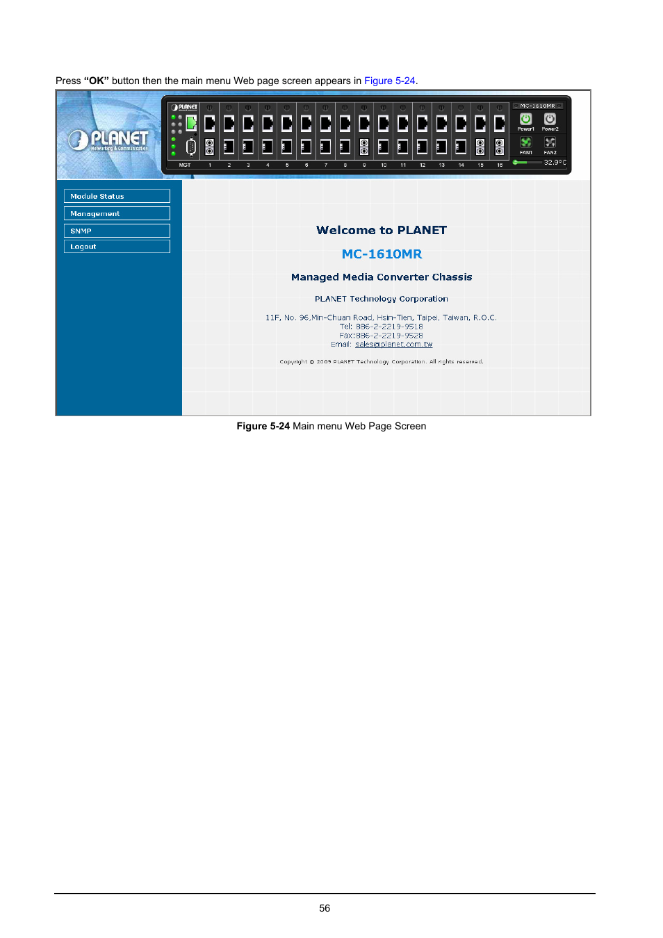PLANET MC-1610MR User Manual | Page 56 / 68