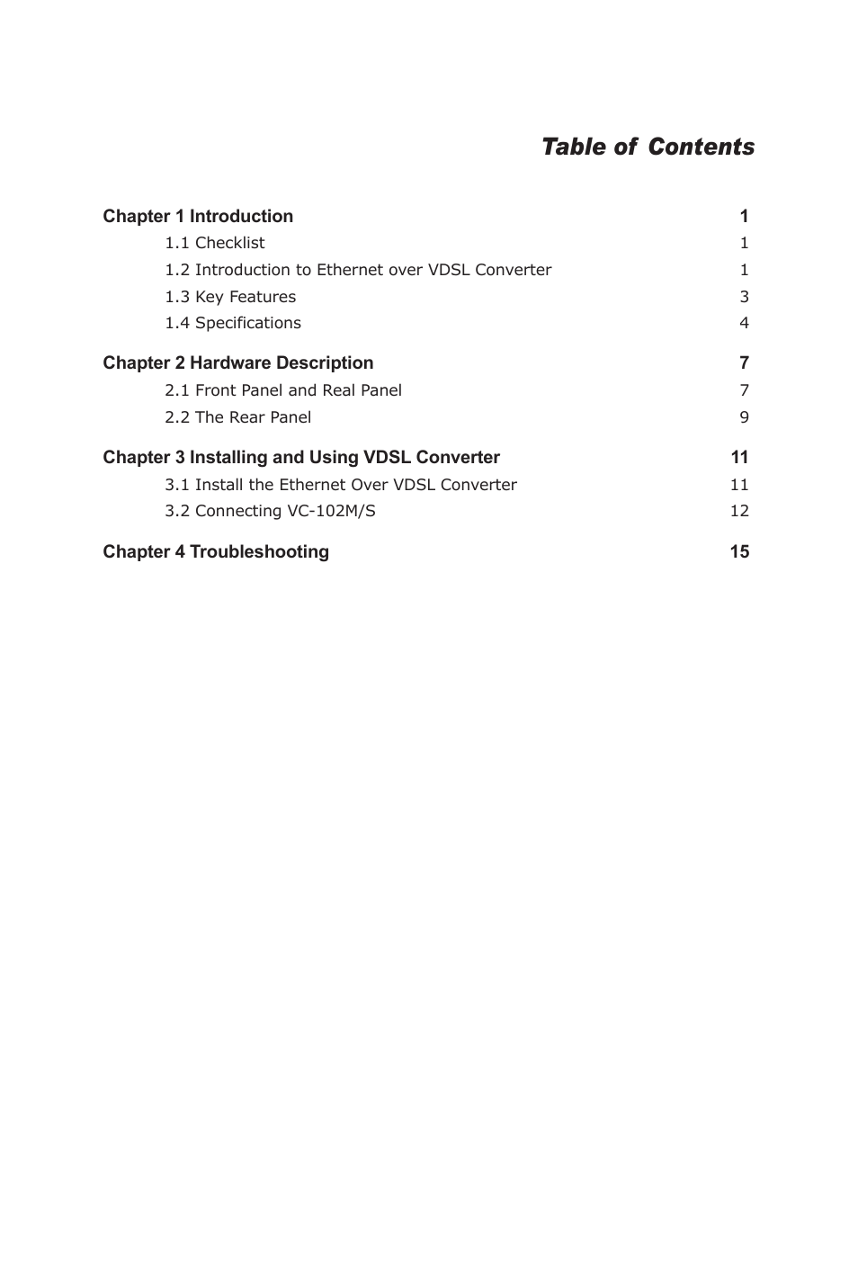 PLANET VC-102M User Manual | Page 2 / 18