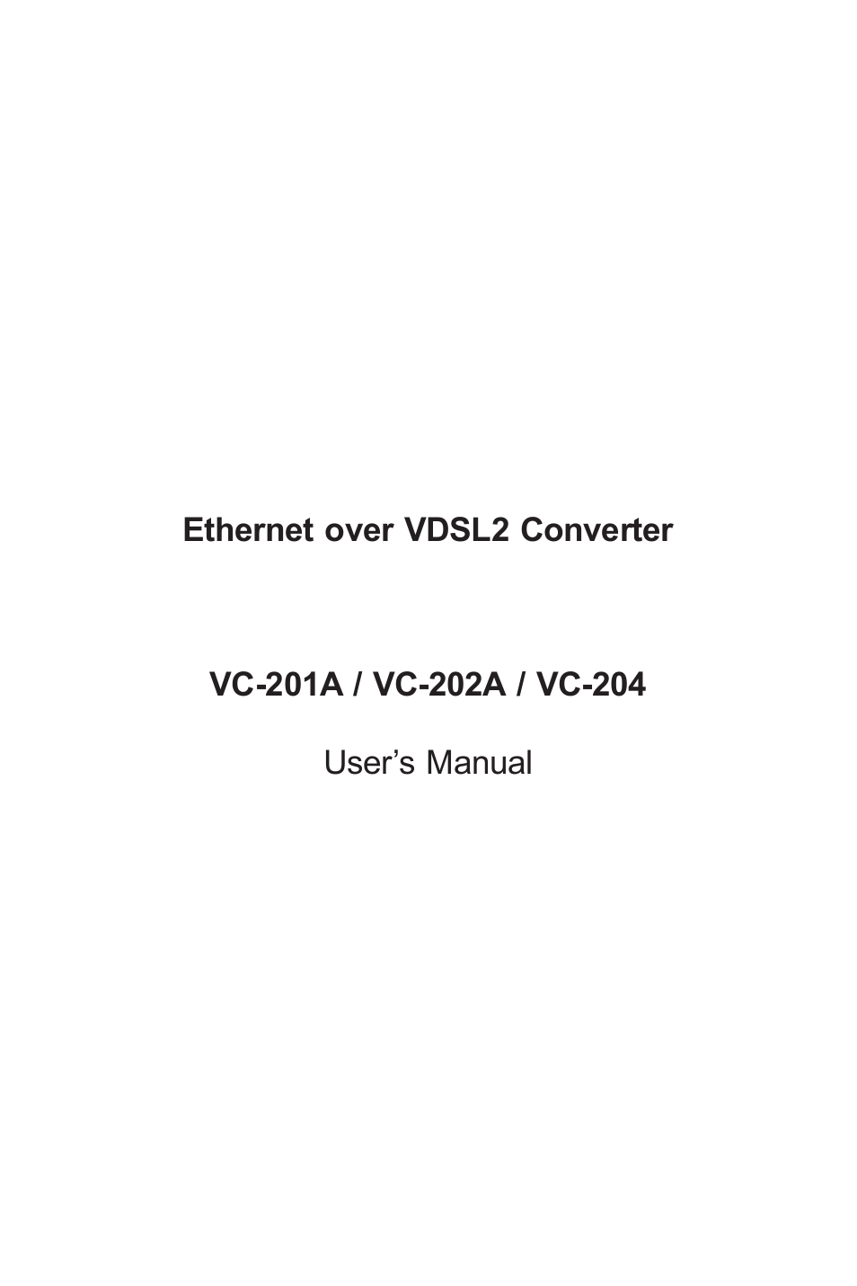 PLANET VC-201A User Manual | 32 pages