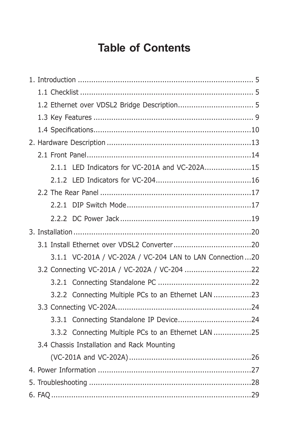 PLANET VC-201A User Manual | Page 4 / 32