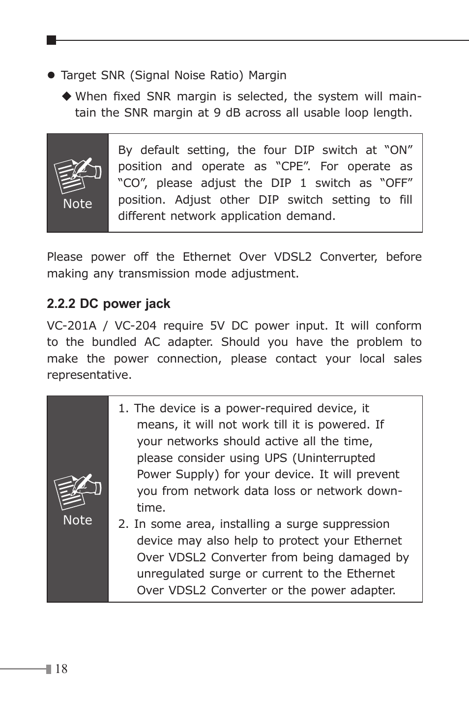 PLANET VC-201A User Manual | Page 18 / 28