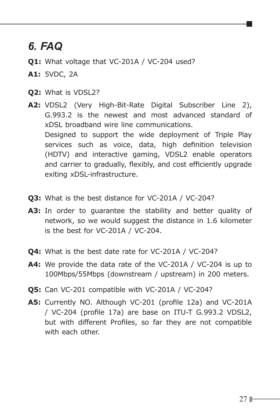 PLANET VC-201A User Manual | Page 27 / 28