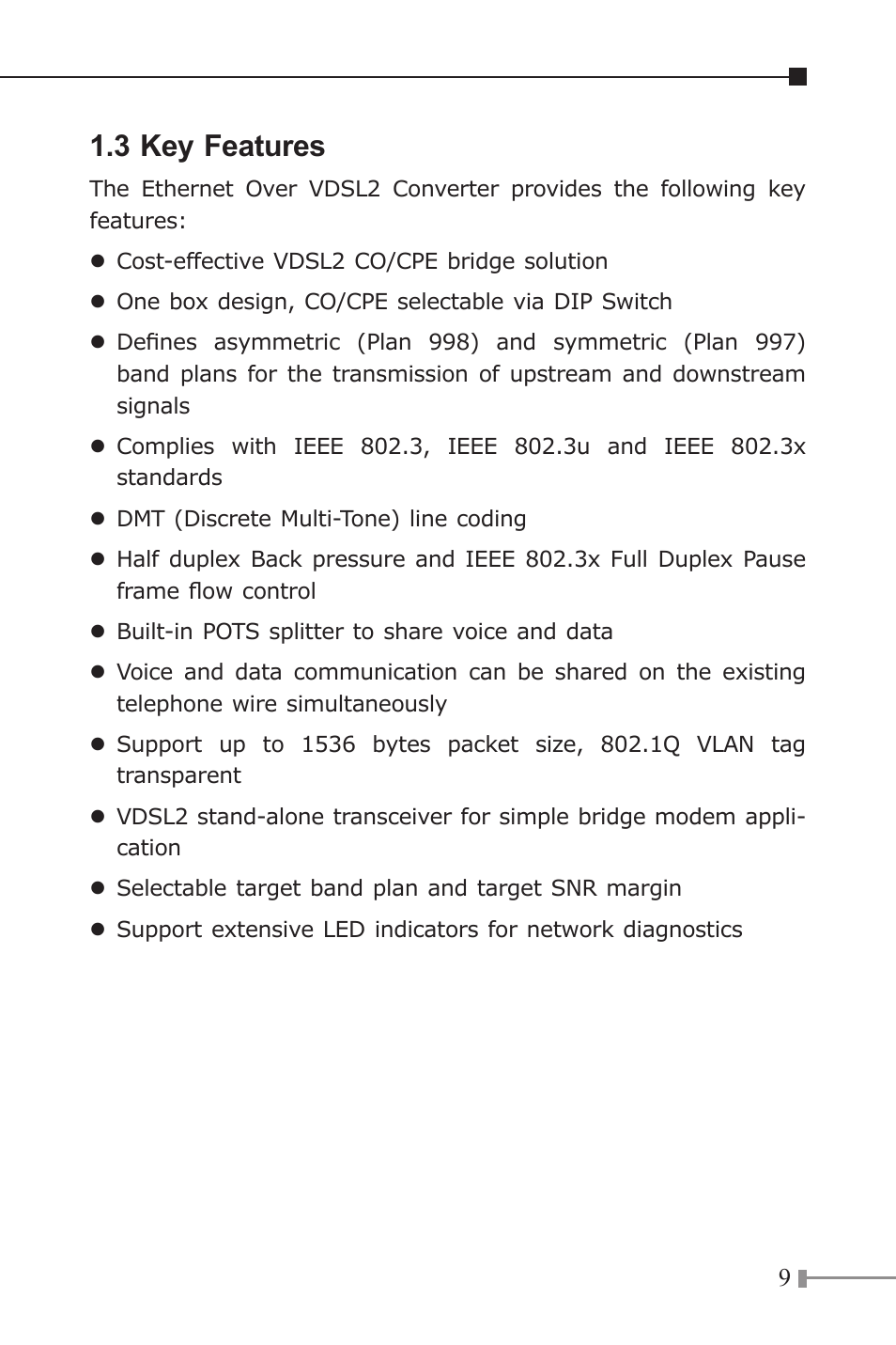 3 key features | PLANET VC-201A User Manual | Page 9 / 28