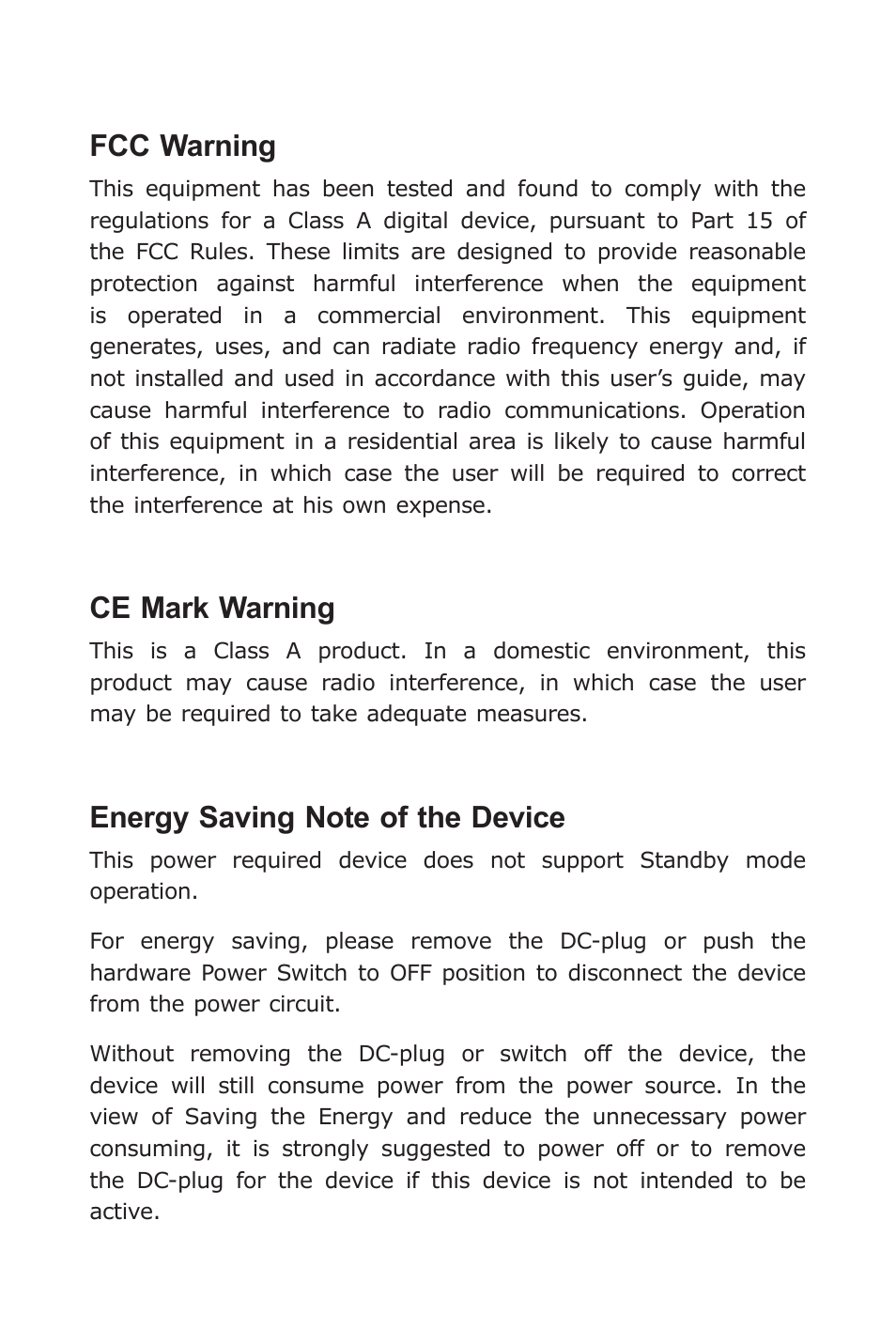 Fcc warning, Ce mark warning | PLANET VC-202A User Manual | Page 3 / 36