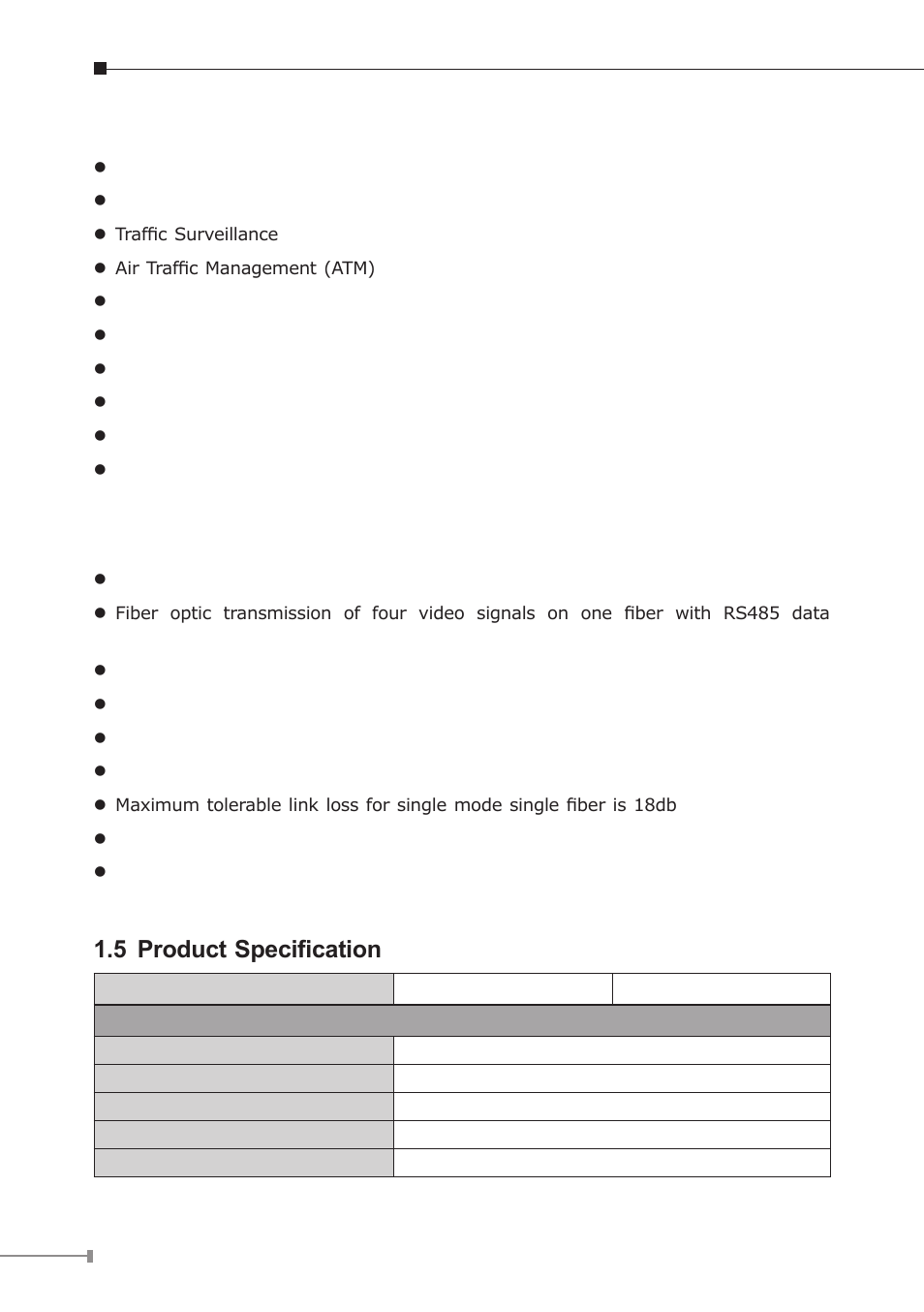 4 product features, 5 product specification, Typical applications | PLANET VF-402-KIT User Manual | Page 10 / 20