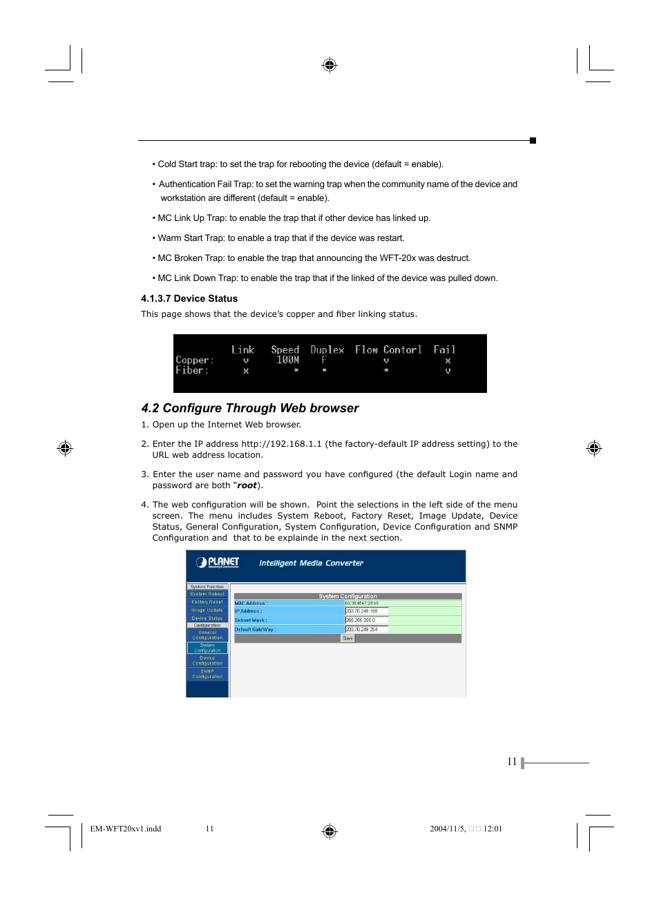 2 configure through web browser | PLANET WFT-201 User Manual | Page 13 / 22