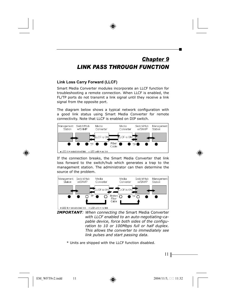 Chapter 9 link pass through function | PLANET WFT-801 User Manual | Page 13 / 18
