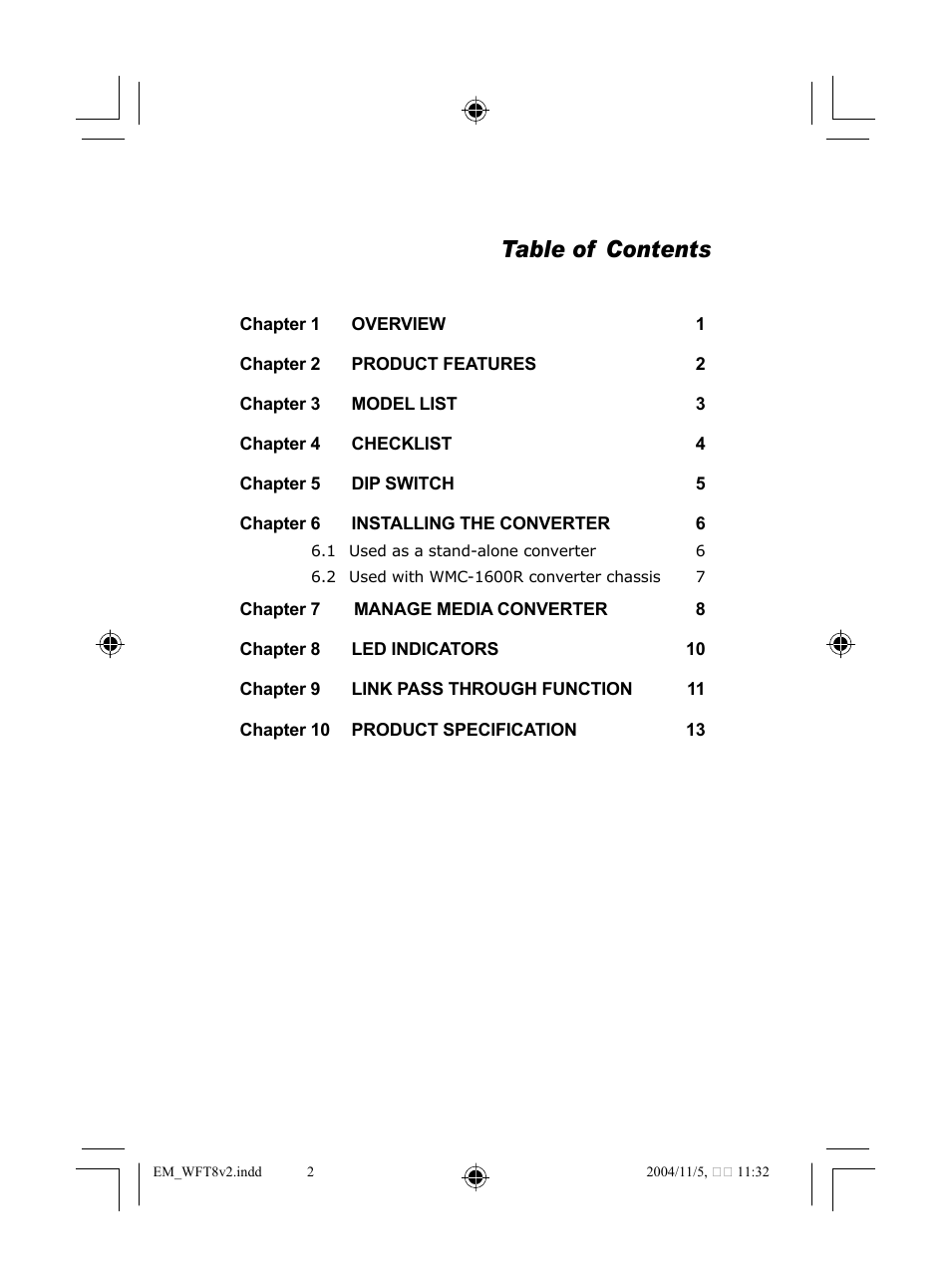 PLANET WFT-801 User Manual | Page 2 / 18