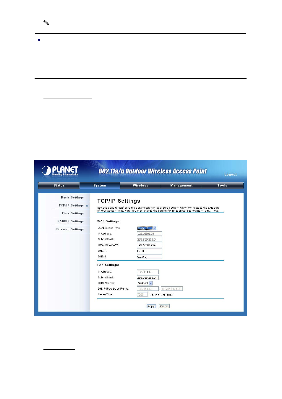 Figure 18 tcp/ip settings (router) | PLANET WNAP-7300 User Manual | Page 29 / 70
