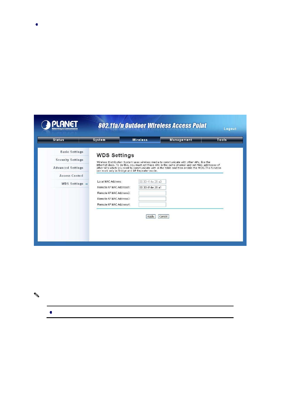 3 wds settings, Figure 32 wds settings | PLANET WNAP-7300 User Manual | Page 47 / 70