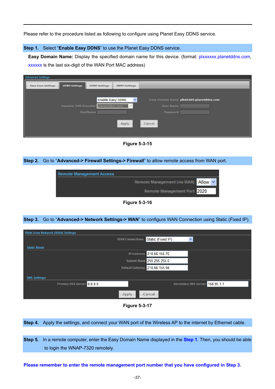 PLANET WNAP-7320 User Manual | Page 45 / 106