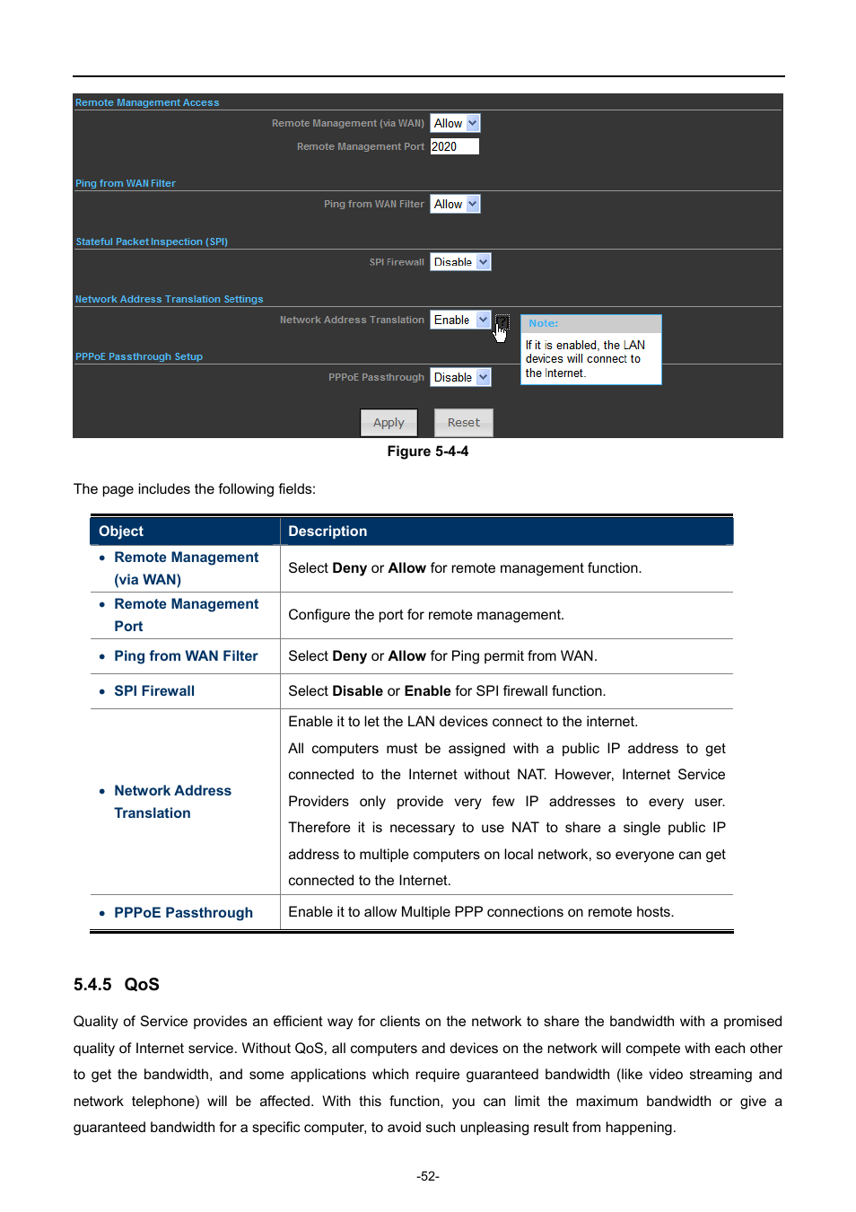 5 qos | PLANET WNAP-7320 User Manual | Page 60 / 106