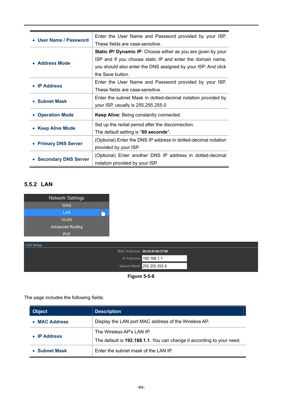 2 lan | PLANET WNAP-7320 User Manual | Page 72 / 106