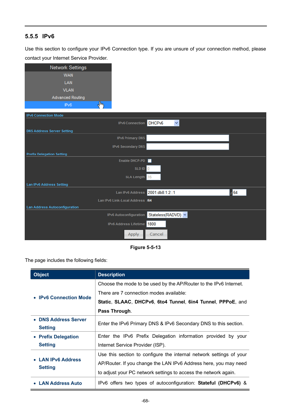 5 ipv6, Ipv6 | PLANET WNAP-7320 User Manual | Page 76 / 106