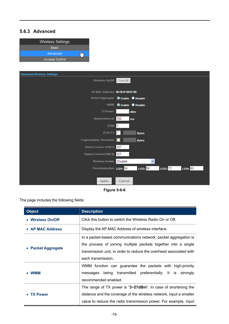 3 advanced, Advanced | PLANET WNAP-7320 User Manual | Page 87 / 106