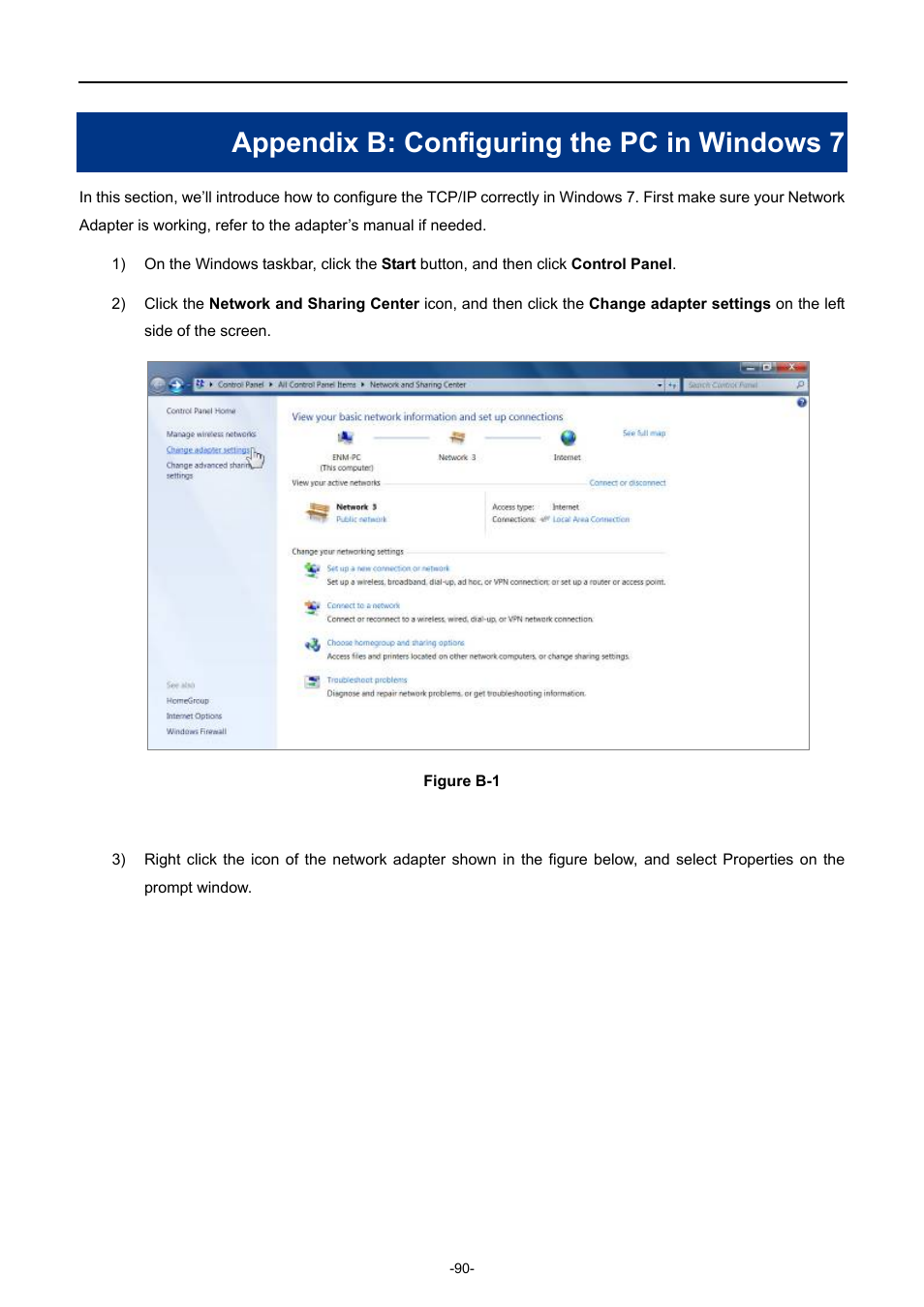 Appendix b: configuring the pc in windows 7 | PLANET WNAP-7320 User Manual | Page 98 / 106