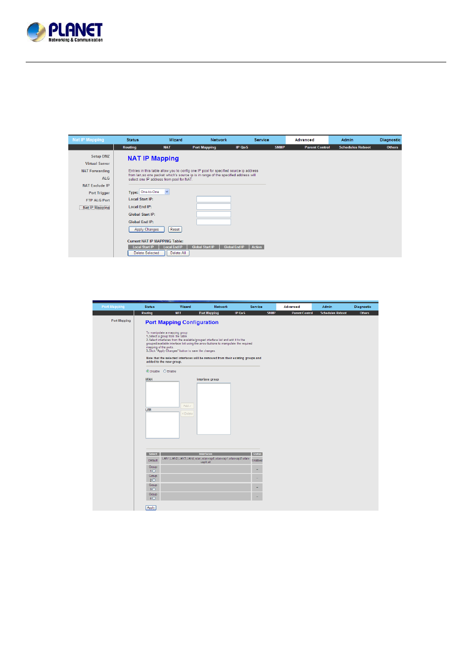 3 port mapping, 3 port mapping……………………………………………………………………………… 55 | PLANET ADN-4101 User Manual | Page 60 / 73