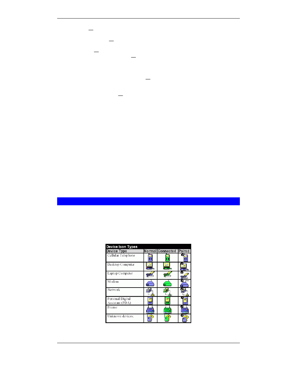 Description of bluetooth software icons | PLANET BT-200U User Manual | Page 13 / 29
