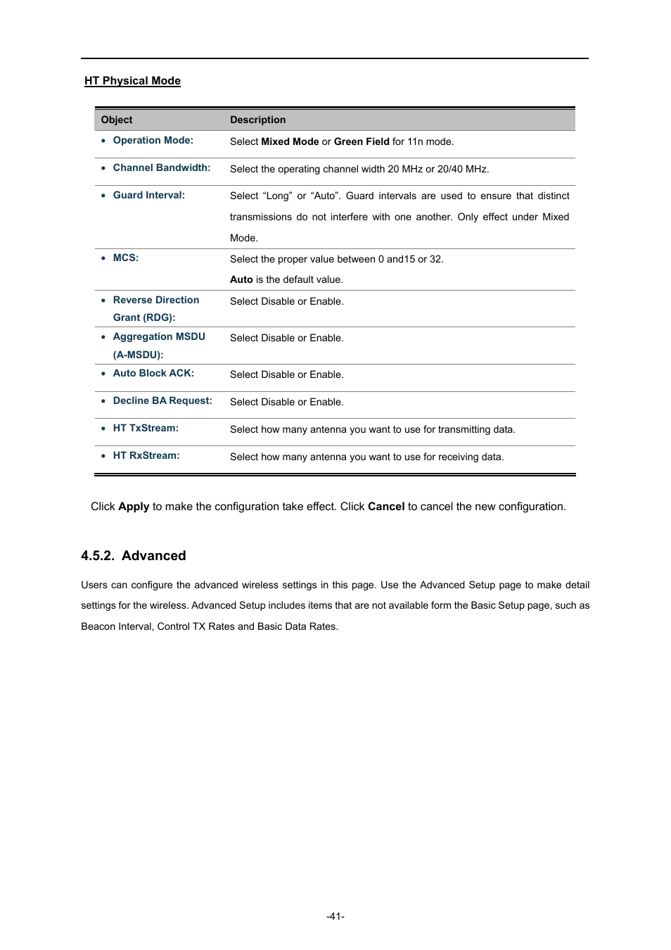 Advanced | PLANET IAP-2000PE User Manual | Page 42 / 82