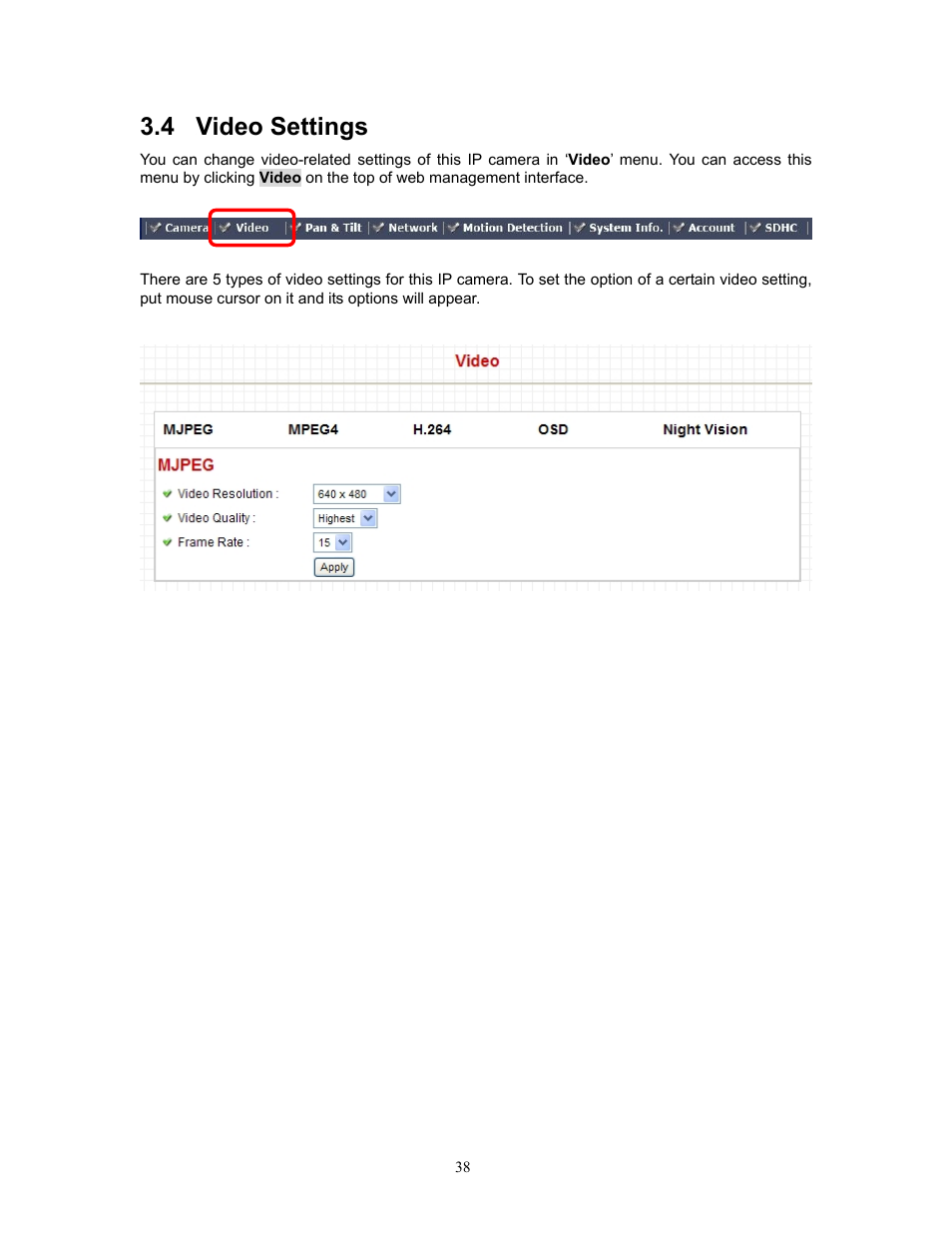 4 video settings, Video settings | PLANET ICA-HM220W User Manual | Page 39 / 88