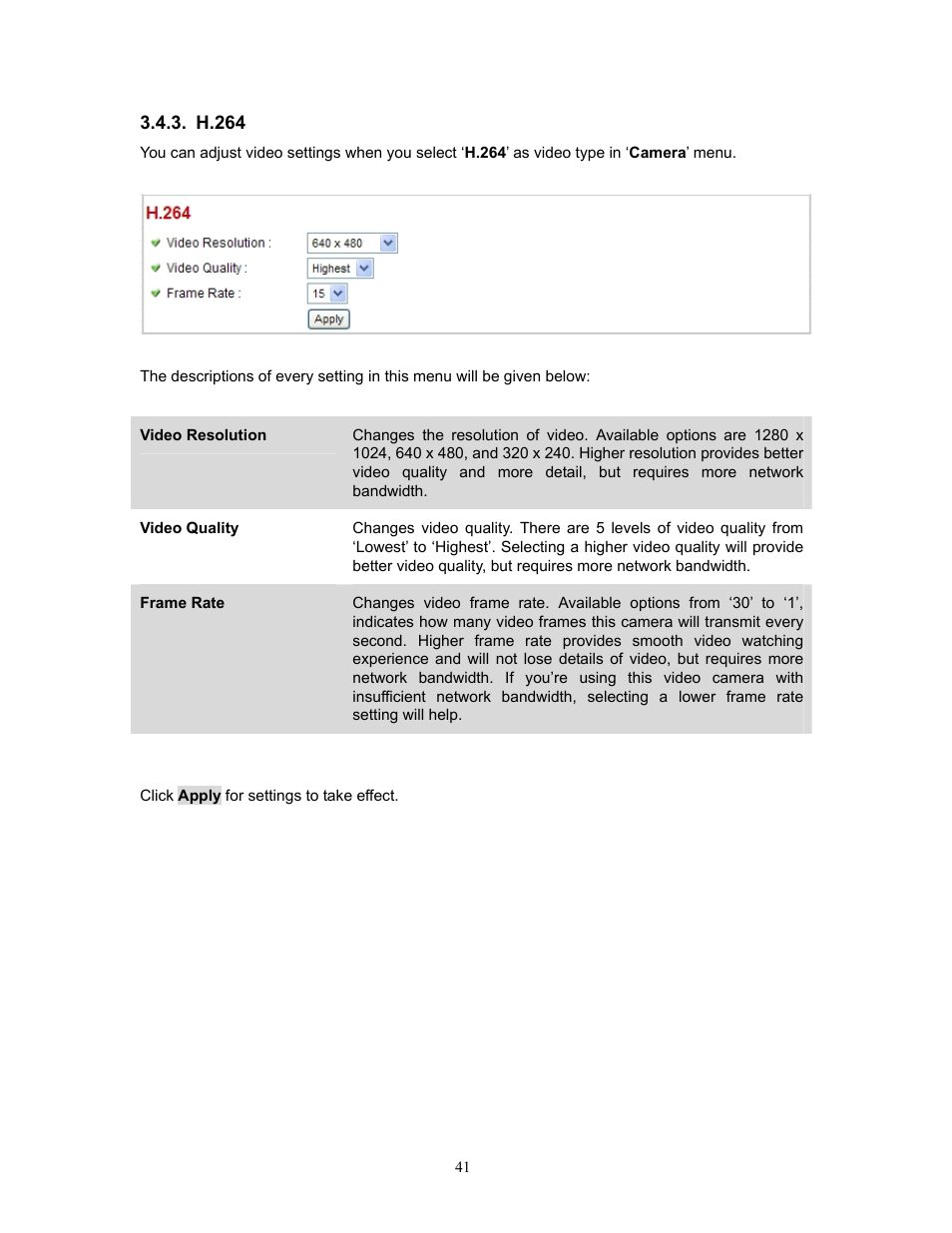 H.264 | PLANET ICA-HM220W User Manual | Page 42 / 88