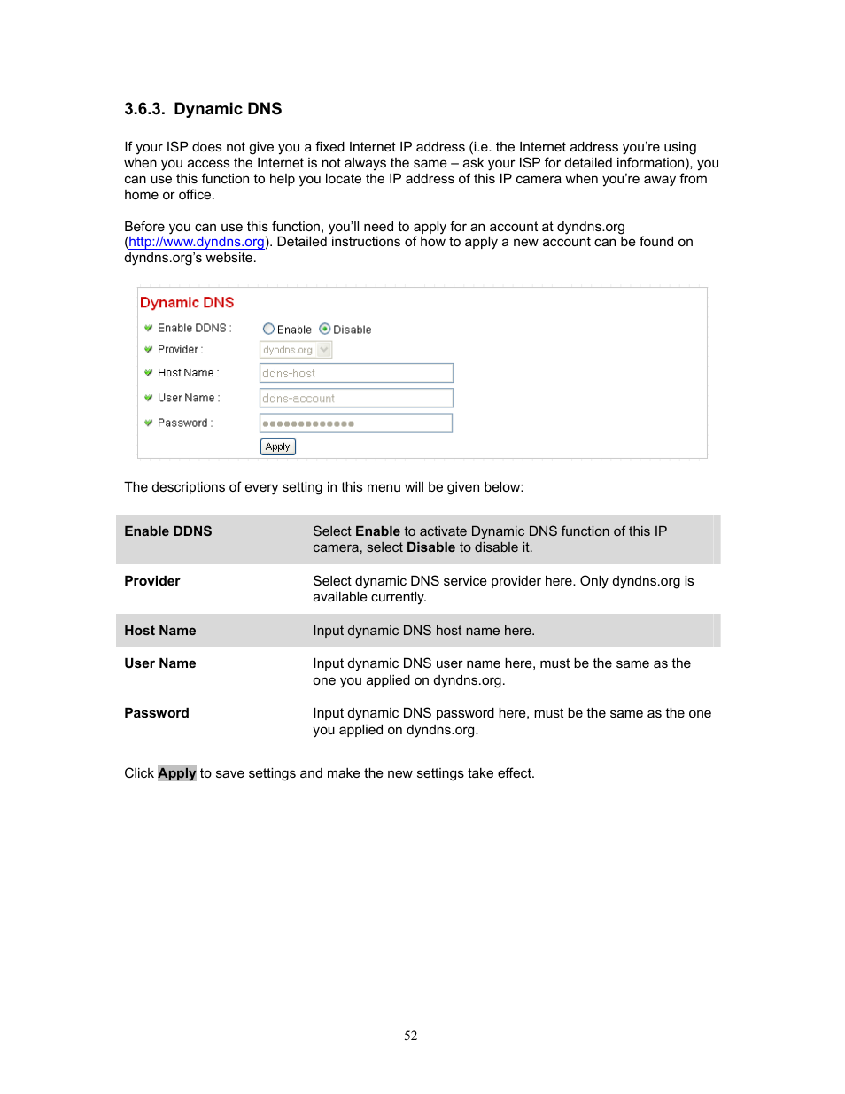 Dynamic dns | PLANET ICA-HM220W User Manual | Page 53 / 88