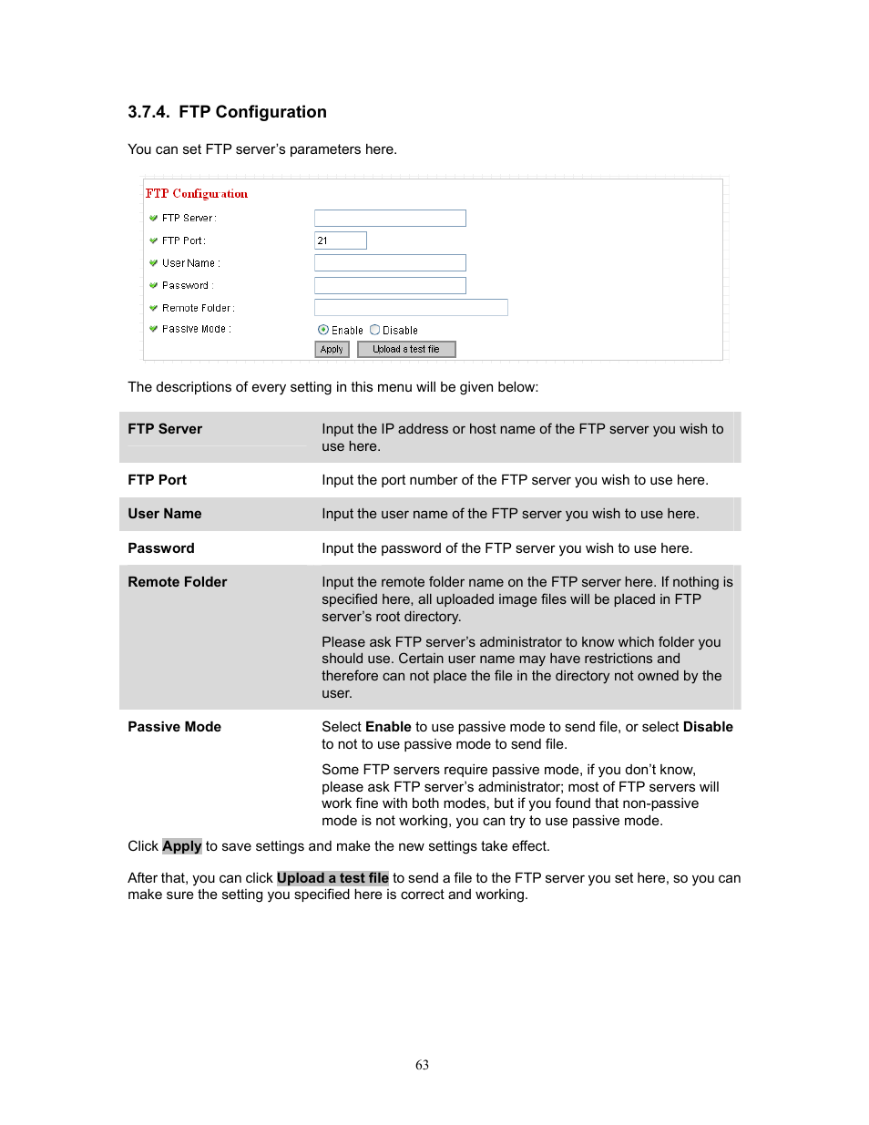 Ftp configuration | PLANET ICA-HM220W User Manual | Page 64 / 88