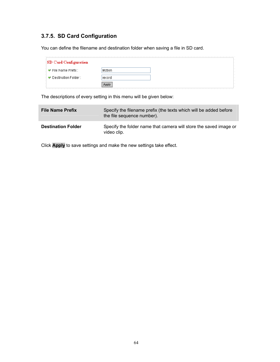 Sd card configuration | PLANET ICA-HM220W User Manual | Page 65 / 88