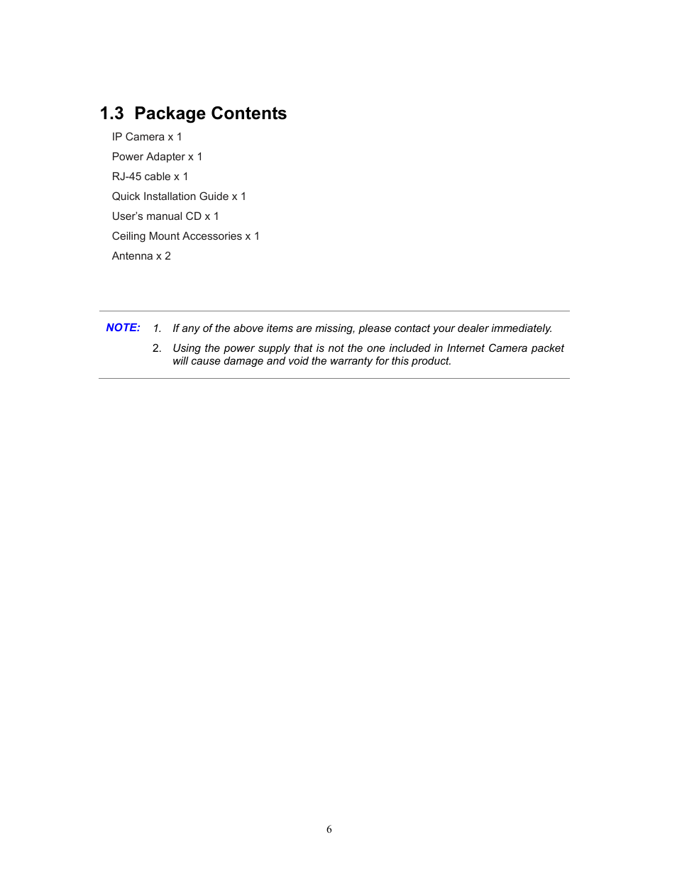 3 package contents, Package contents | PLANET ICA-HM220W User Manual | Page 7 / 88