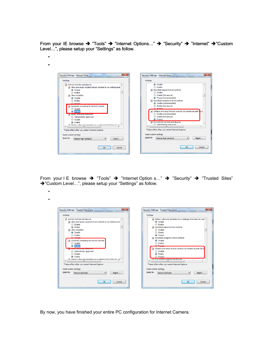 3 internet explorer 7 for windows vista | PLANET ICA-HM830W User Manual | Page 19 / 81