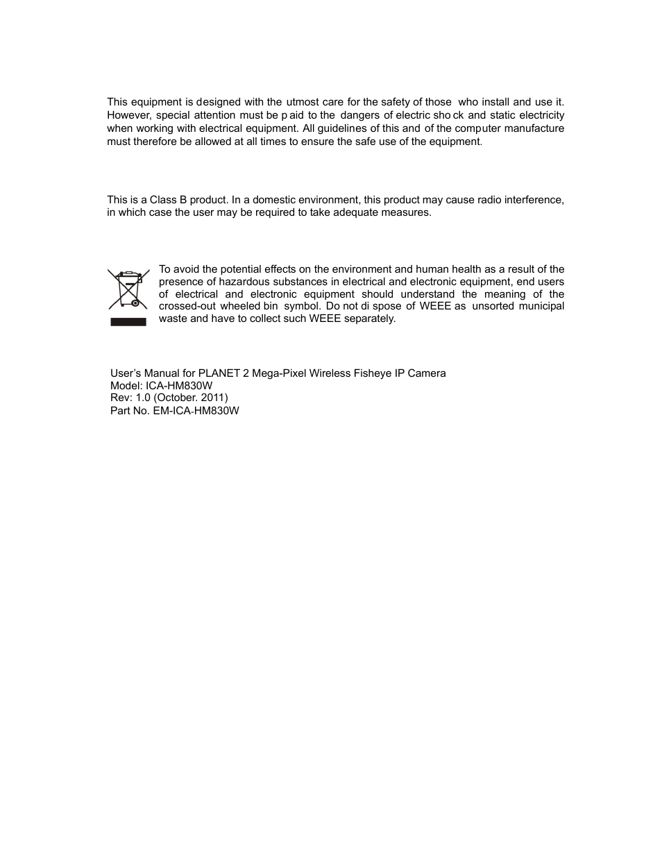 PLANET ICA-HM830W User Manual | Page 3 / 81